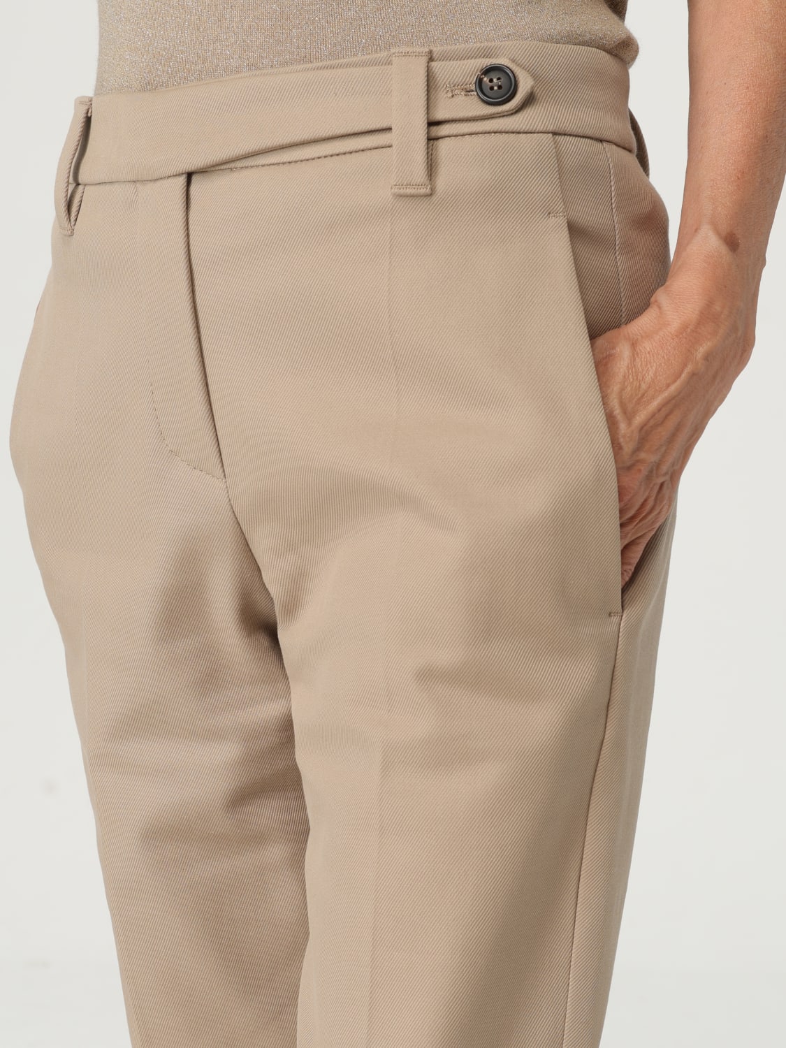 BRUNELLO CUCINELLI PANTS: Pants woman Brunello Cucinelli, Beige - Img 5