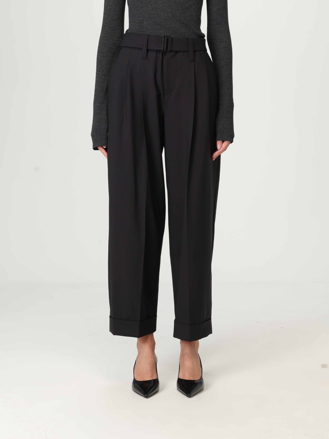 BRUNELLO CUCINELLI PANTALON: Pantalon femme Brunello Cucinelli, Noir - Img 1