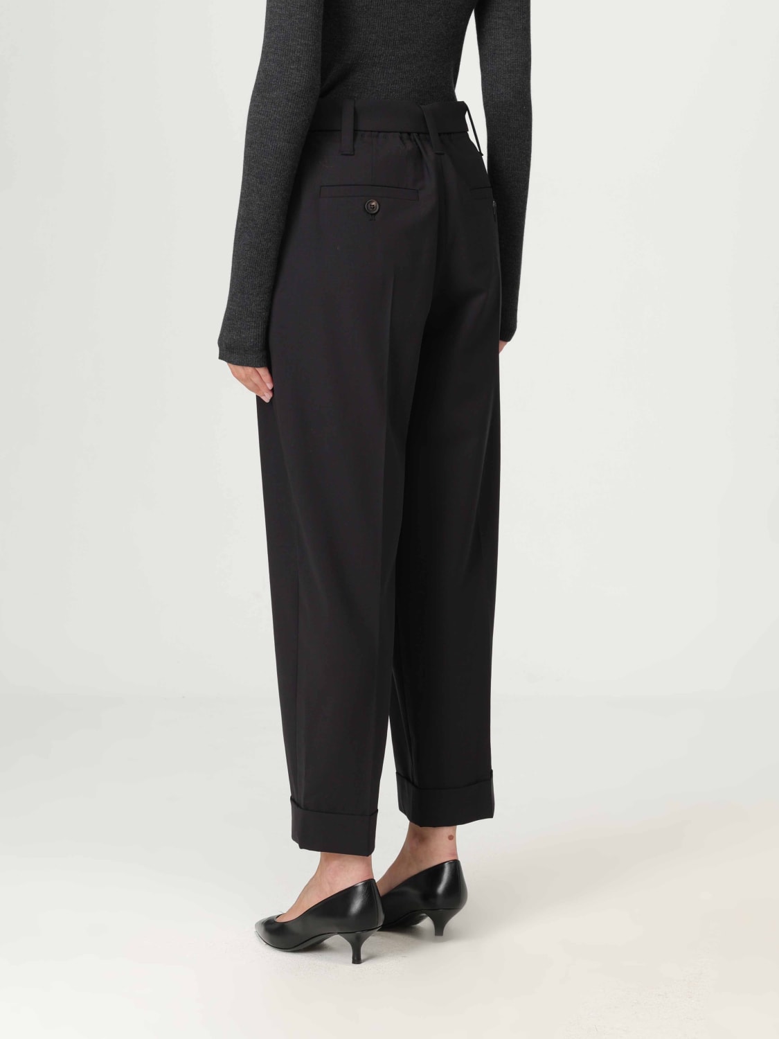 BRUNELLO CUCINELLI PANTALON: Pantalon femme Brunello Cucinelli, Noir - Img 3