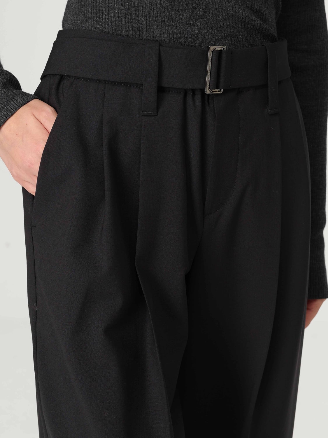 BRUNELLO CUCINELLI PANTALON: Pantalon femme Brunello Cucinelli, Noir - Img 5