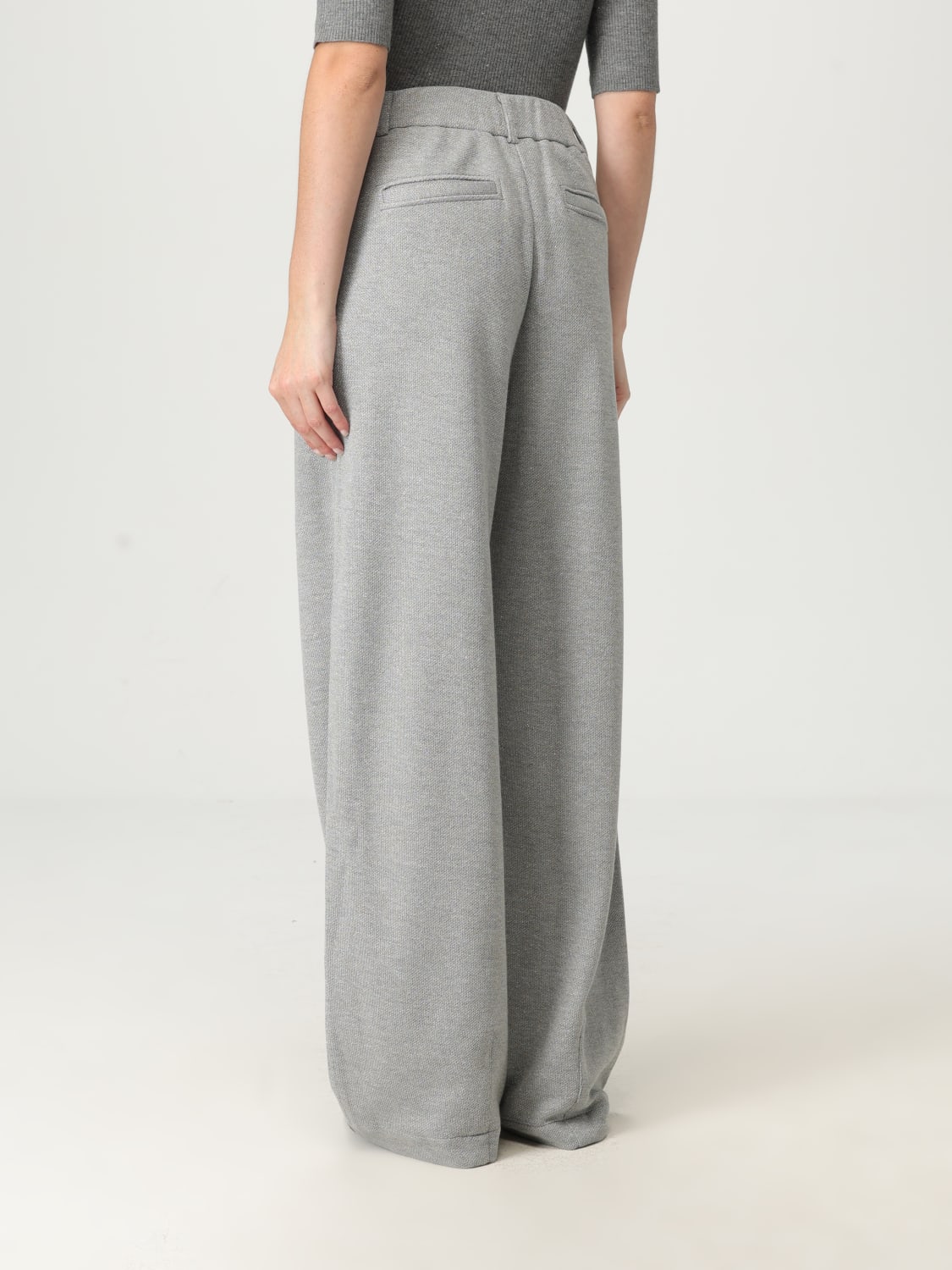 BRUNELLO CUCINELLI PANTALON: Pantalon femme Brunello Cucinelli, Argent - Img 3