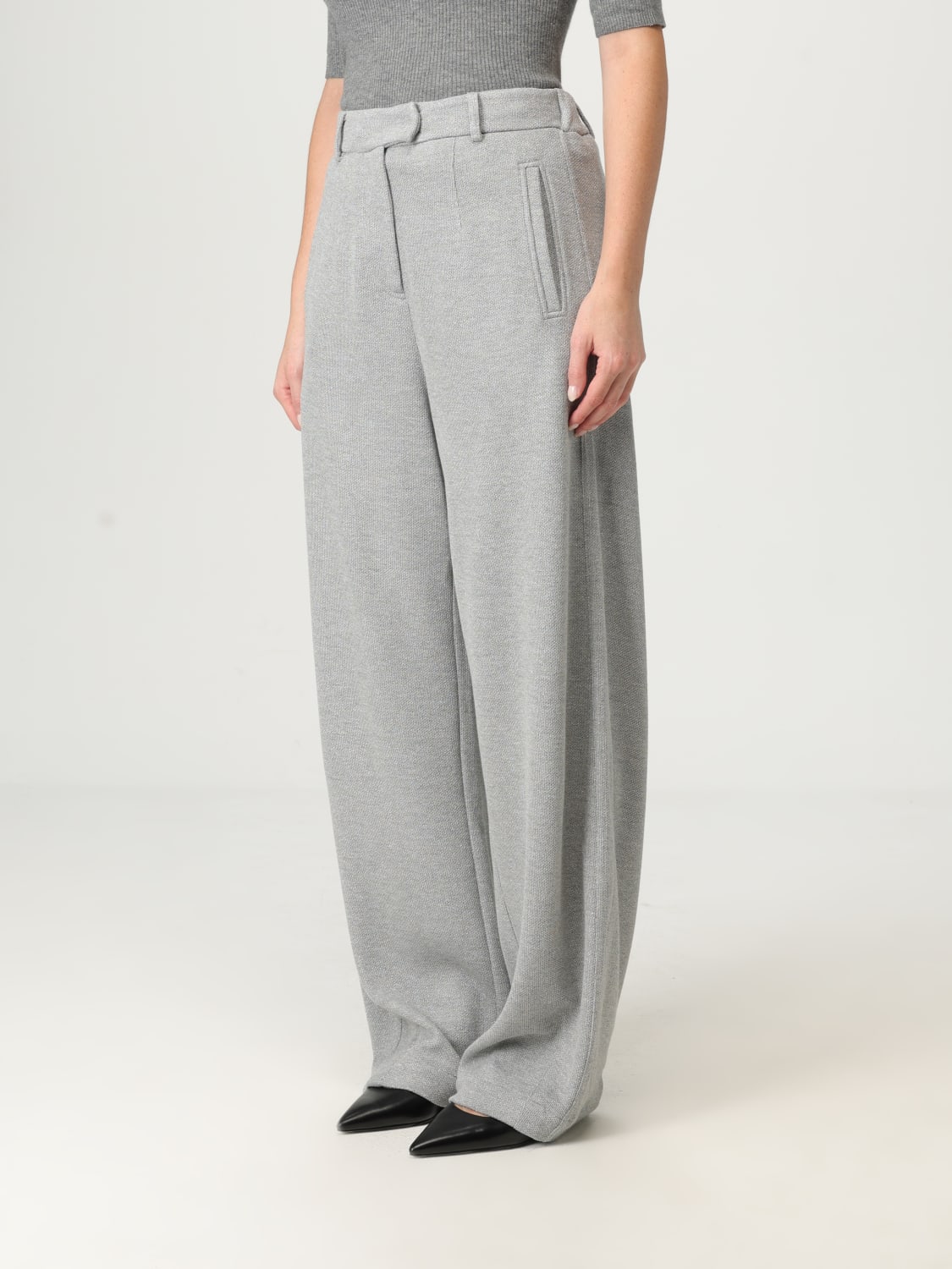 BRUNELLO CUCINELLI PANTALON: Pantalon femme Brunello Cucinelli, Argent - Img 4