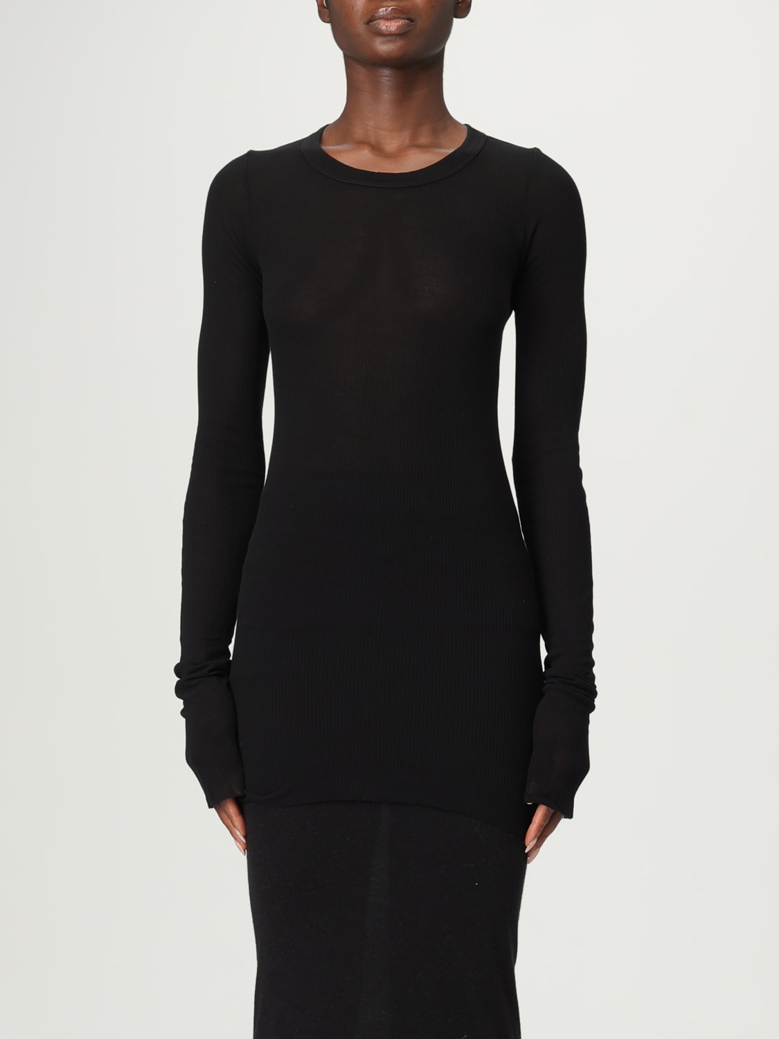 RICK OWENS T-SHIRTS: T-shirt in cotone trasparente Rick Owens, Rosa - Img 1