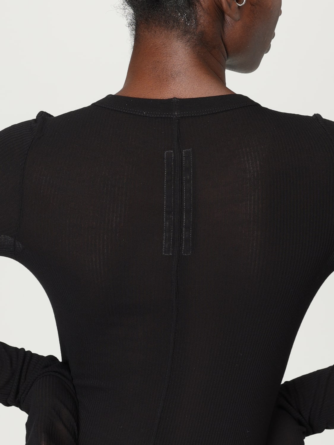 RICK OWENS T-SHIRTS: T-shirt in cotone trasparente Rick Owens, Rosa - Img 5