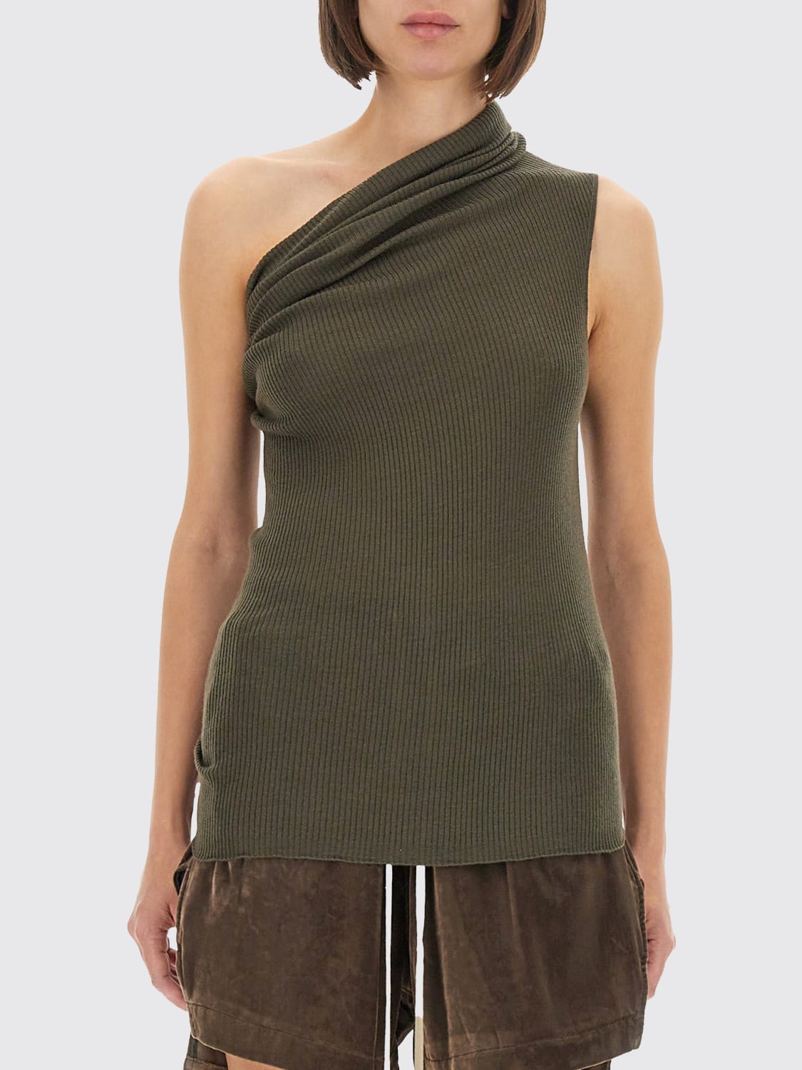RICK OWENS TOP: Top femme Rick Owens, Vert - Img 1