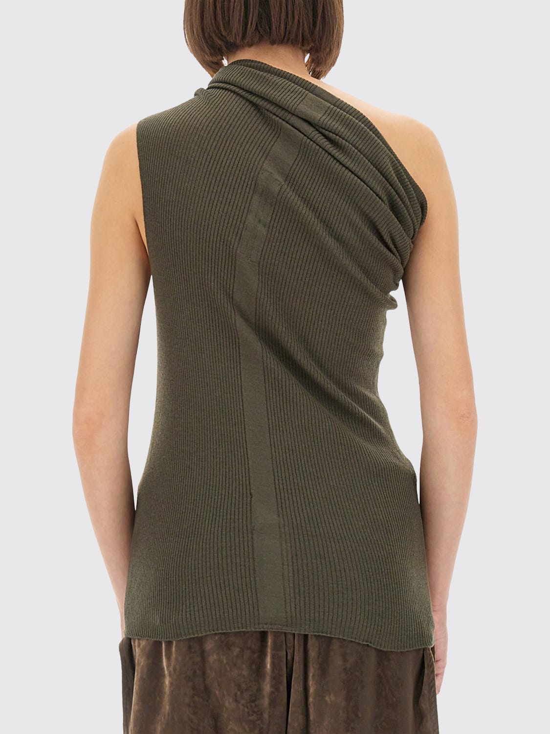 RICK OWENS TOP: Top femme Rick Owens, Vert - Img 3