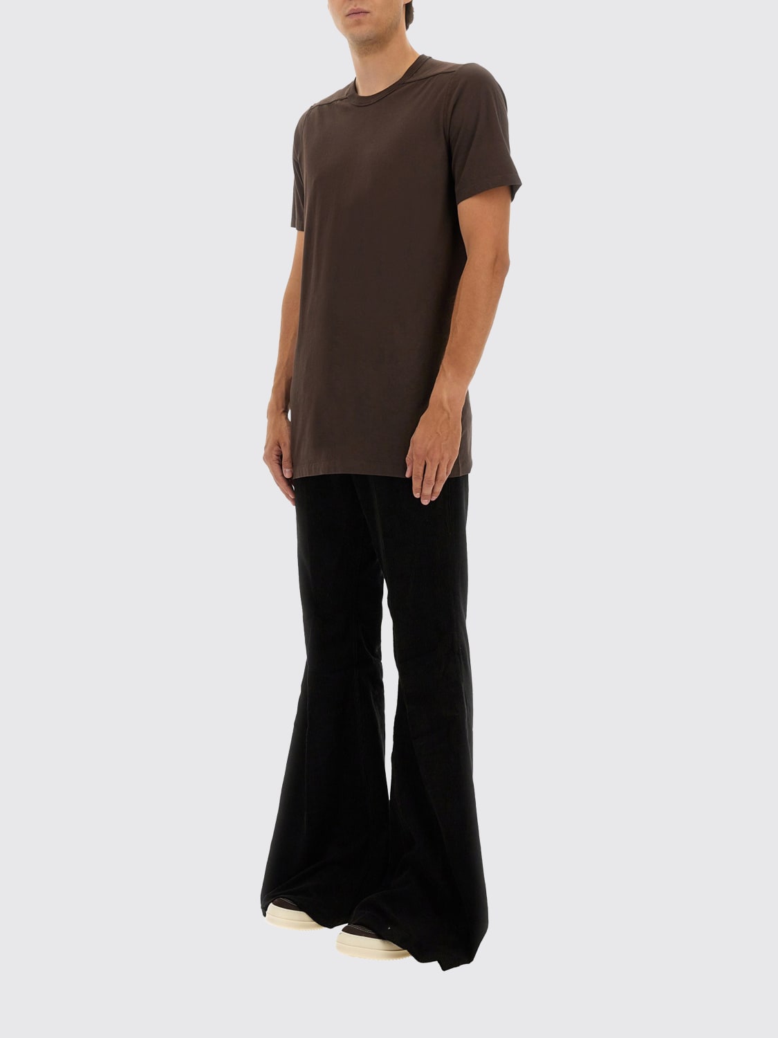 RICK OWENS T-SHIRT: T-shirt basic in cotone Rick Owens, Marrone - Img 2