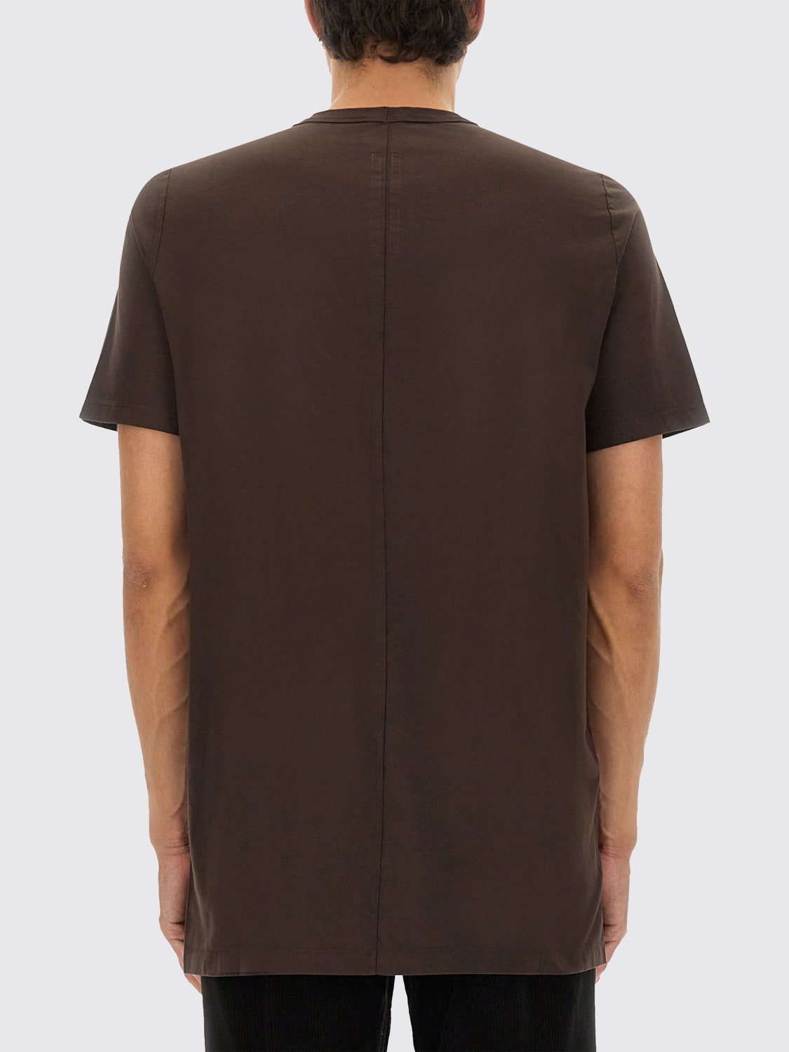 RICK OWENS T-SHIRT: T-shirt basic in cotone Rick Owens, Marrone - Img 3