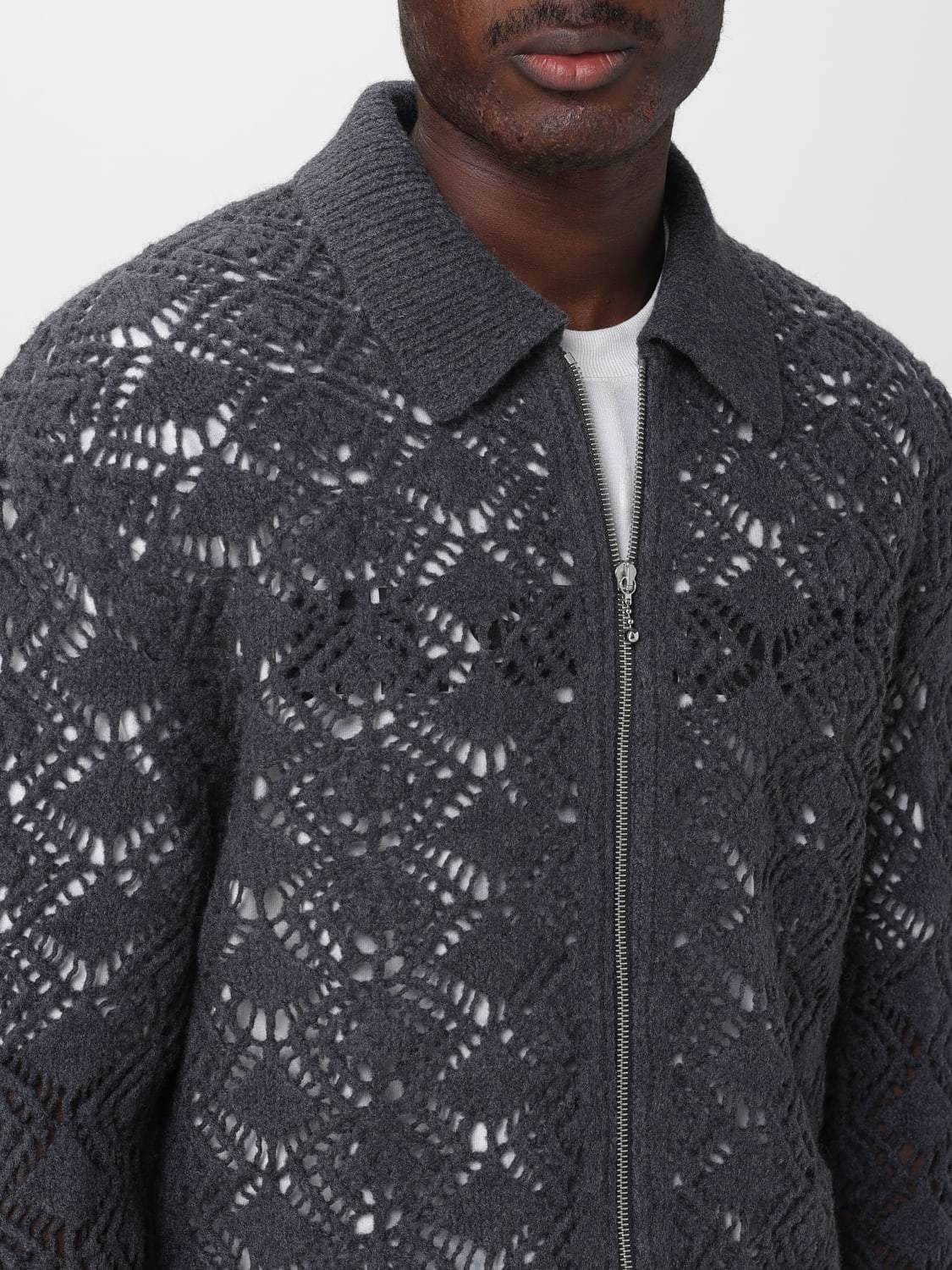 JIL SANDER JERSEY: Cárdigan hombre Jil Sander, Gris - Img 5