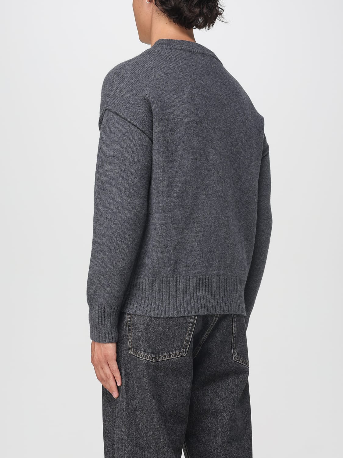 AMI PARIS SWEATER: Cardigan men Ami Paris, Grey - Img 2