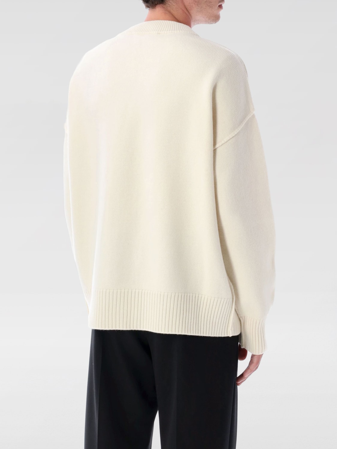 AMI PARIS SWEATER: Cardigan men Ami Paris, Beige - Img 2