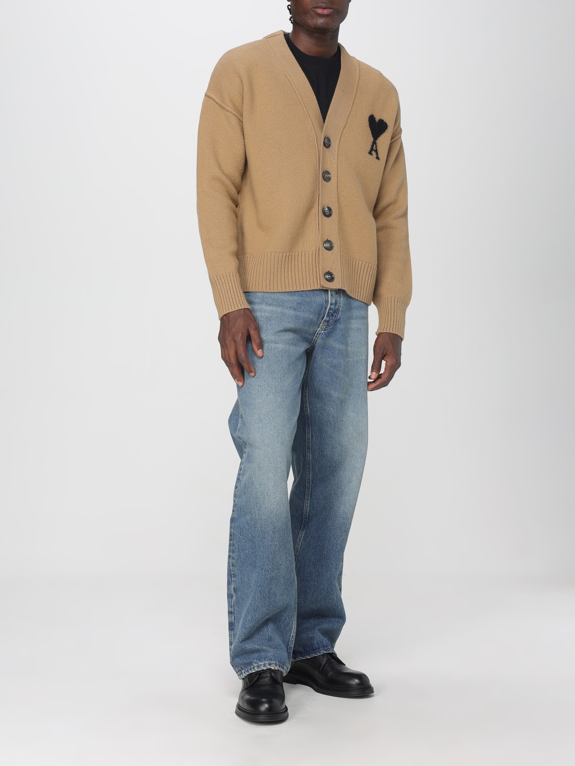 AMI PARIS SWEATER: Cardigan men Ami Paris, Brown - Img 2
