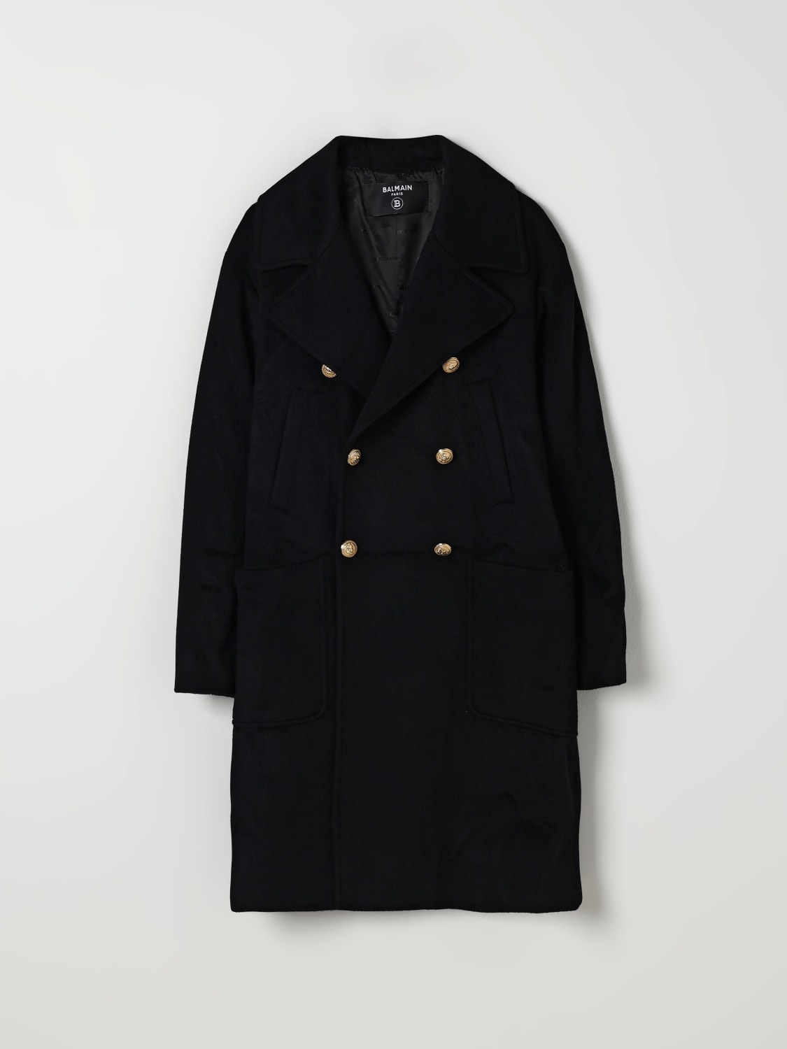 BALMAIN COAT: Jacket kids Balmain, Black - Img 1