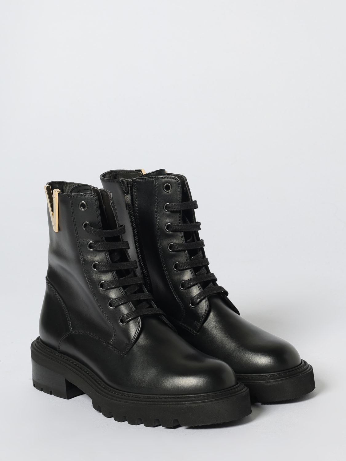 VIA ROMA 15 BOOTS: Flat ankle boots woman Via Roma 15, Black - Img 2