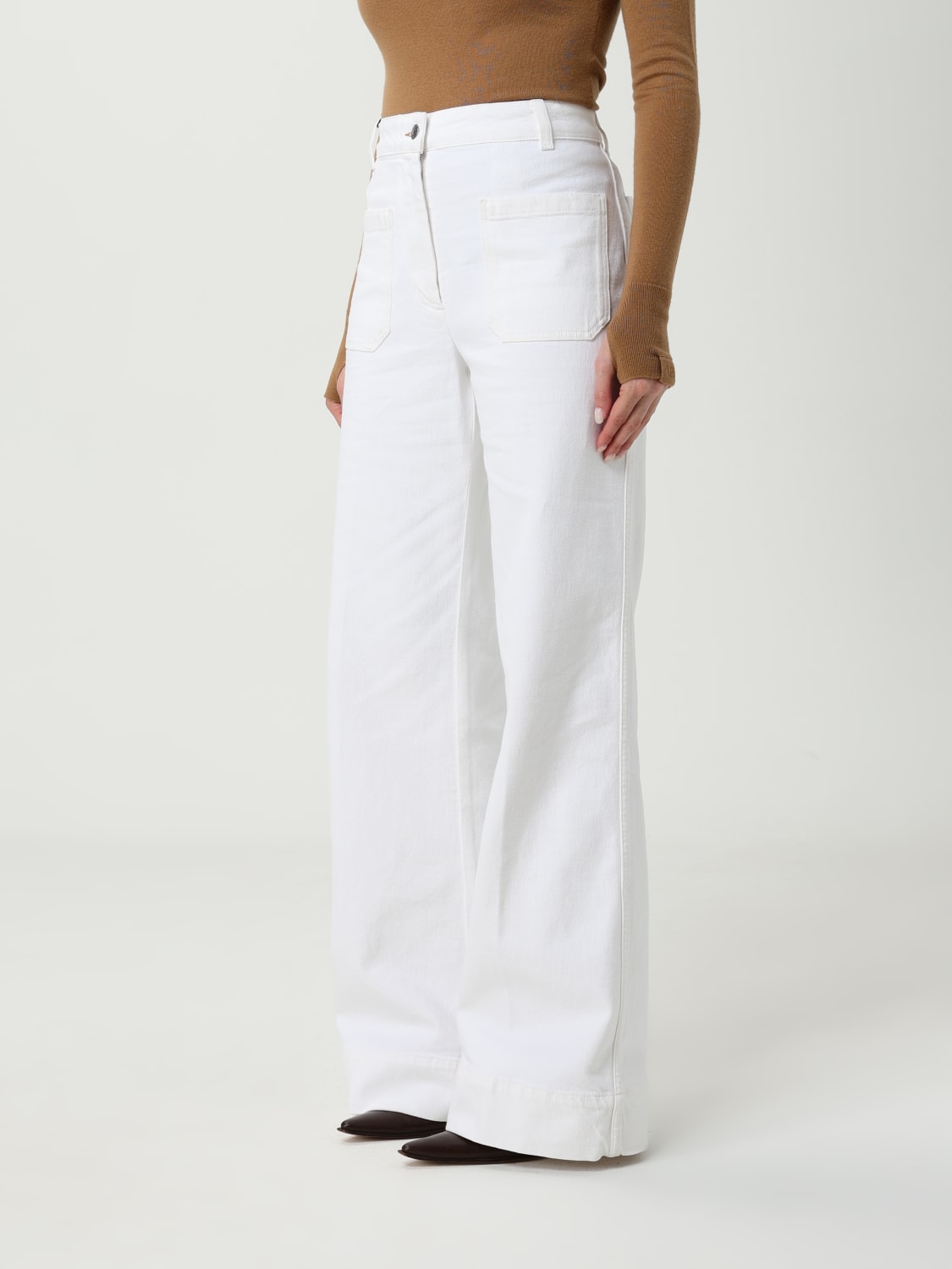 VICTORIA VICTORIA BECKHAM VAQUEROS: Vaquero mujer Victoria Victoria Beckham, Blanco - Img 4