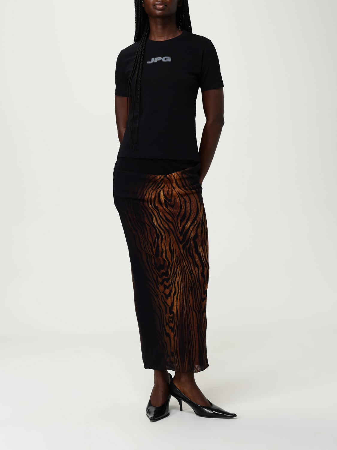JEAN PAUL GAULTIER T-SHIRTS: T-shirt Jean Paul Gaultier in cotone stretch , Nero - Img 2