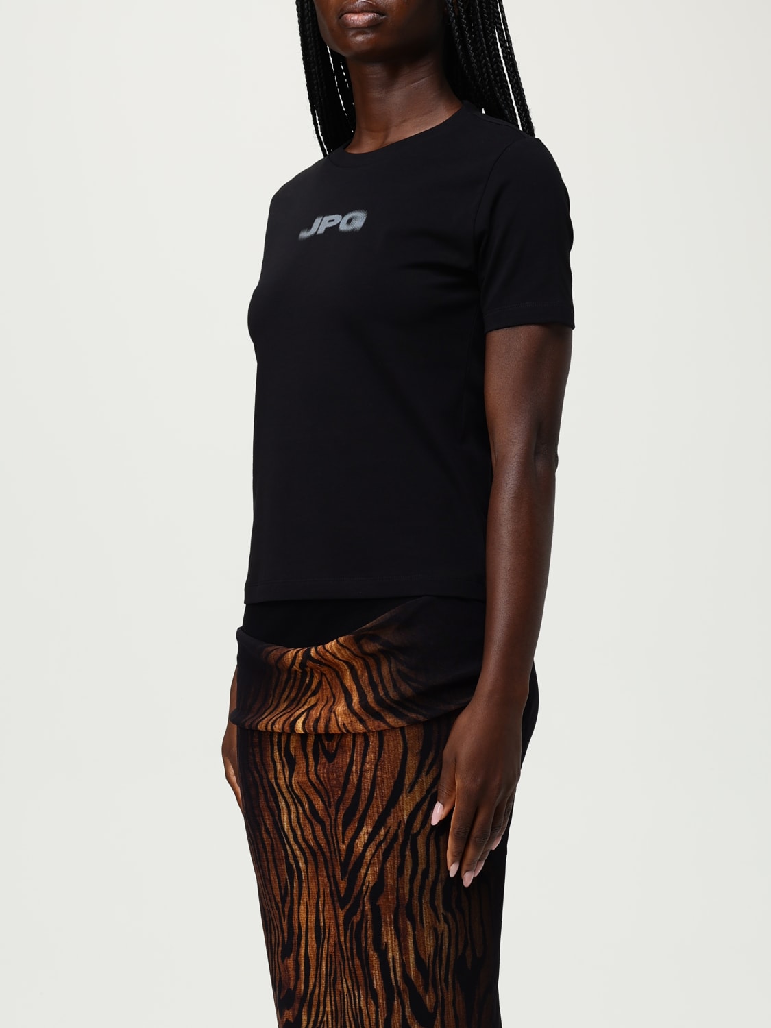 JEAN PAUL GAULTIER T-SHIRTS: T-shirt Jean Paul Gaultier in cotone stretch , Nero - Img 4