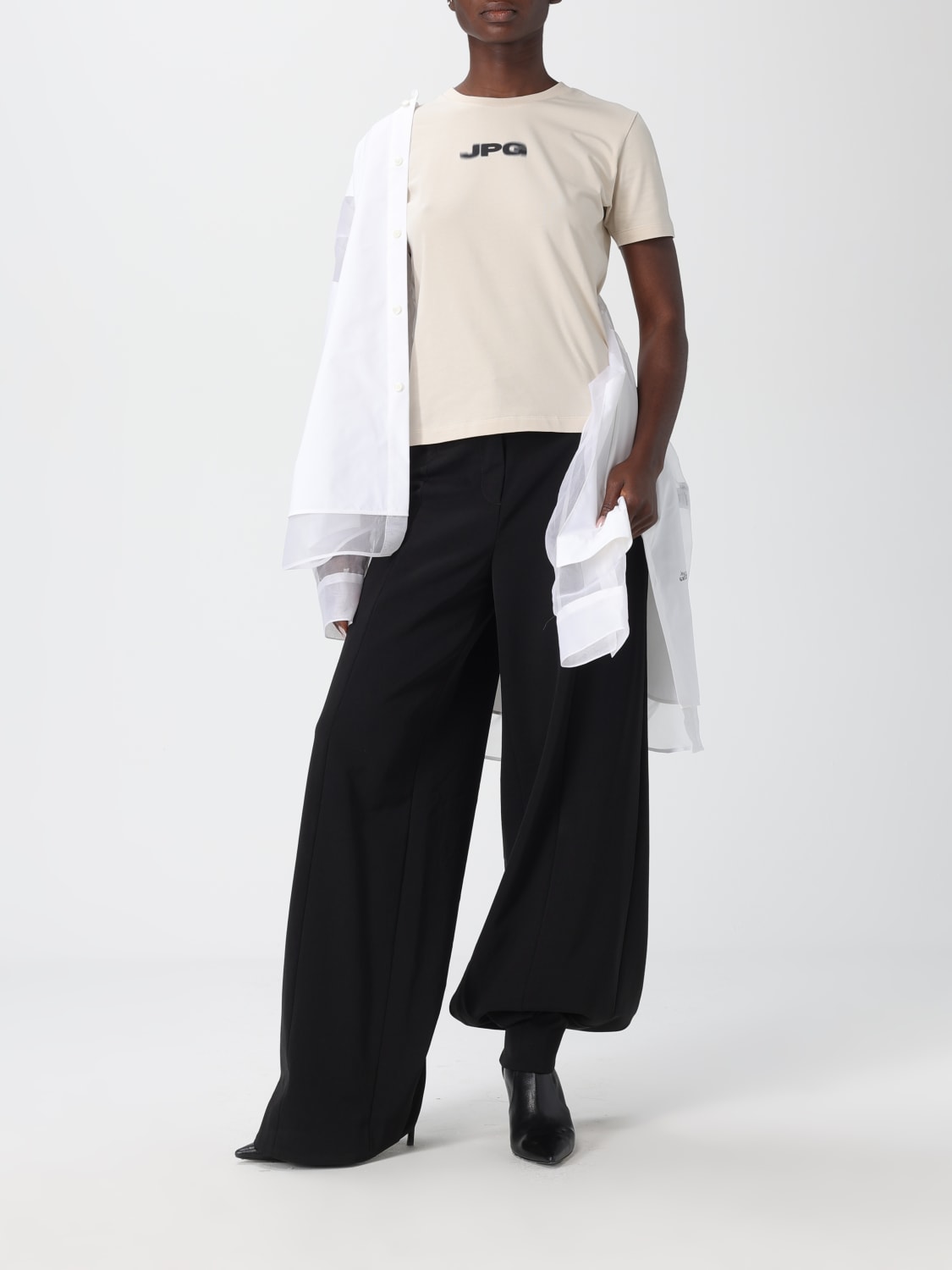 JEAN PAUL GAULTIER T-SHIRT: T-shirt damen Jean Paul Gaultier, Beige - Img 2