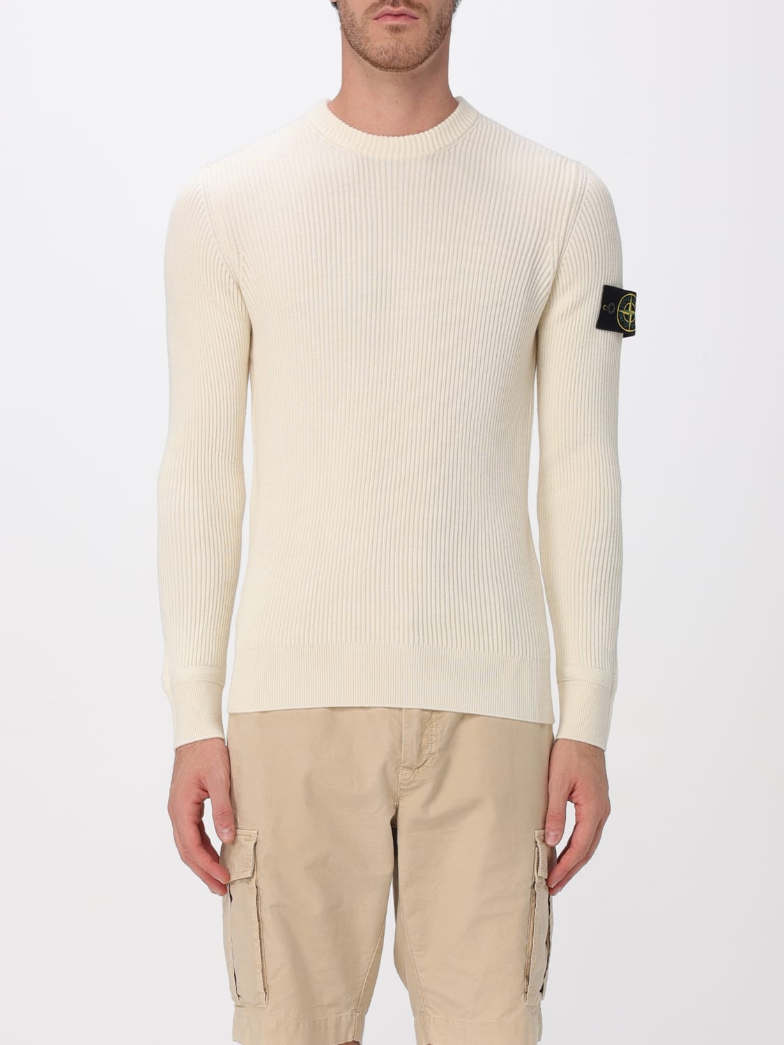 STONE ISLAND SWEATER: Sweater men Stone Island, White - Img 1