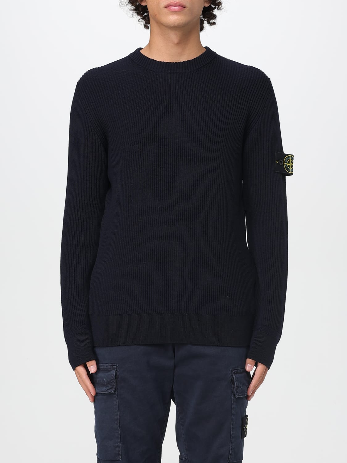 STONE ISLAND SWEATER: Sweater men Stone Island, Blue - Img 1