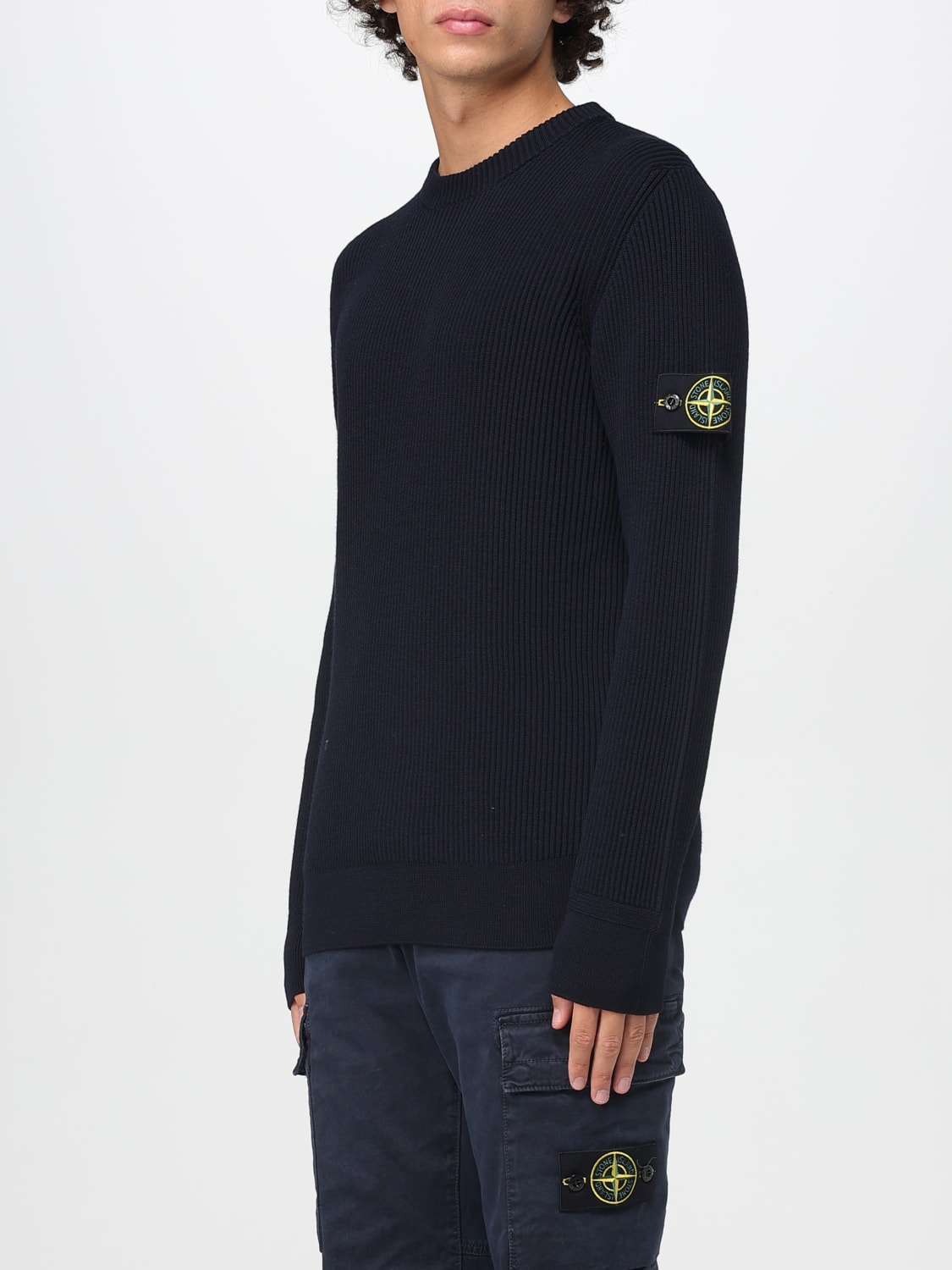STONE ISLAND SWEATER: Sweater men Stone Island, Blue - Img 4