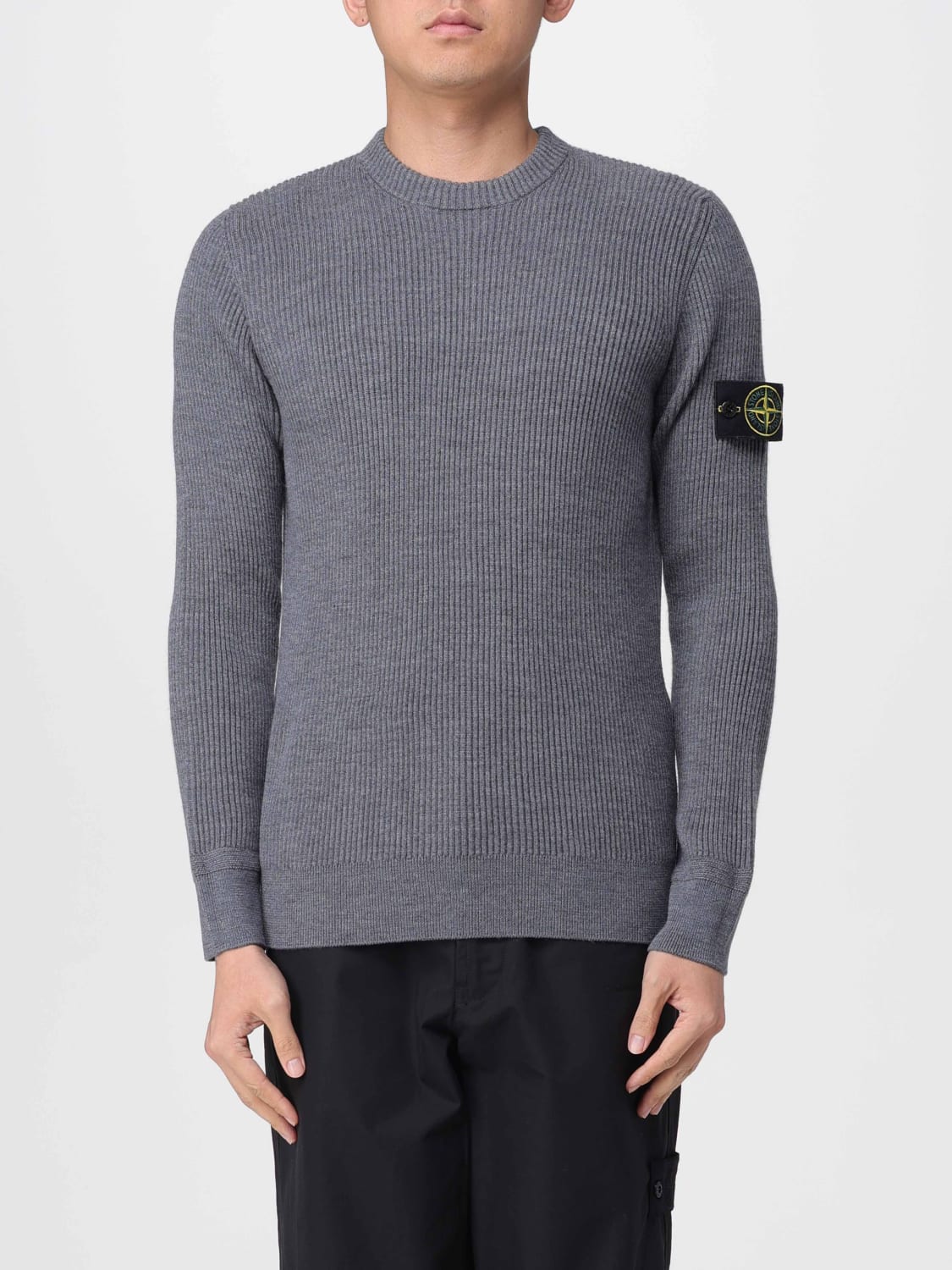 STONE ISLAND SWEATER: Sweater men Stone Island, Grey - Img 1