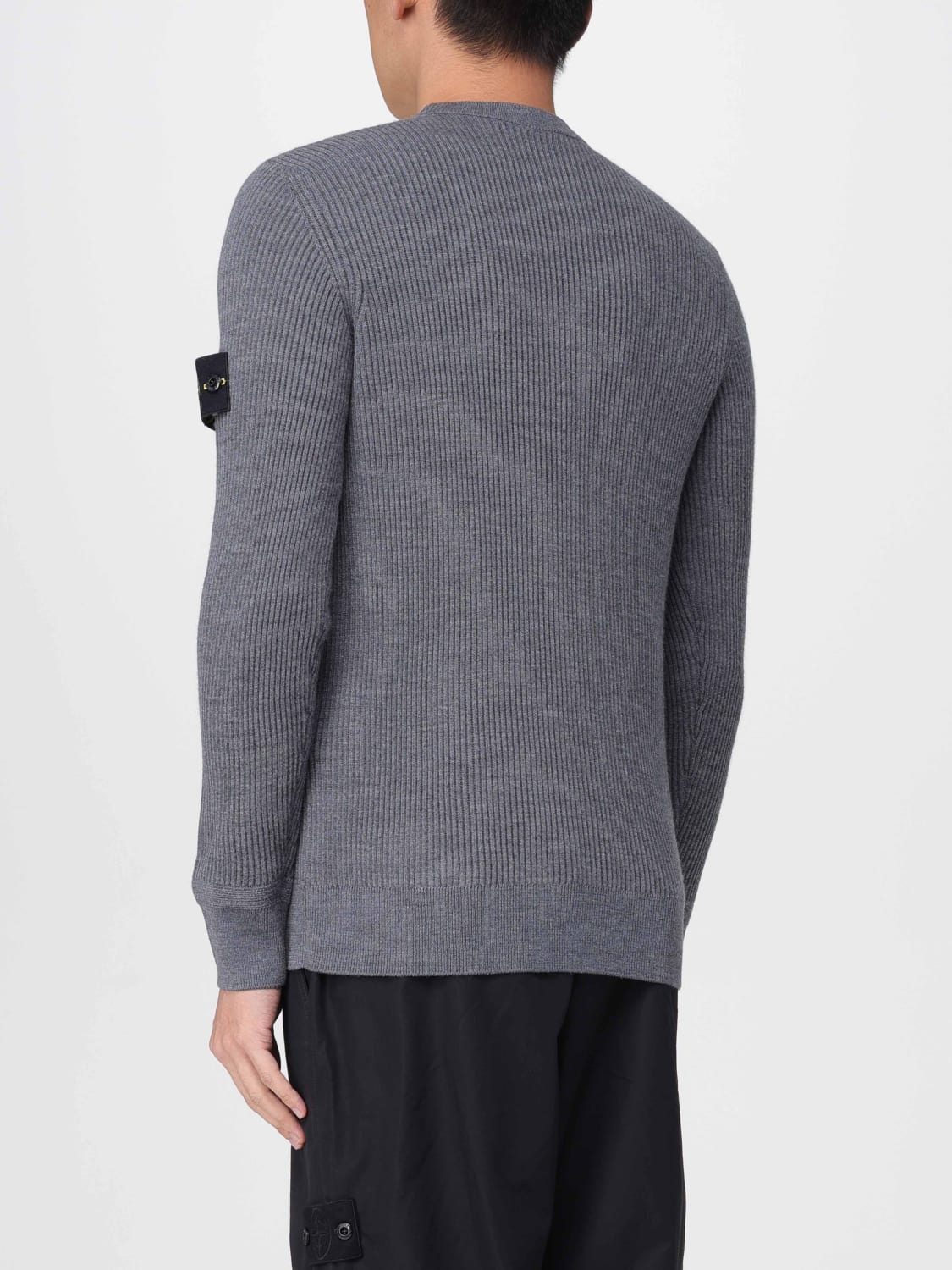STONE ISLAND SWEATER: Sweater men Stone Island, Grey - Img 2