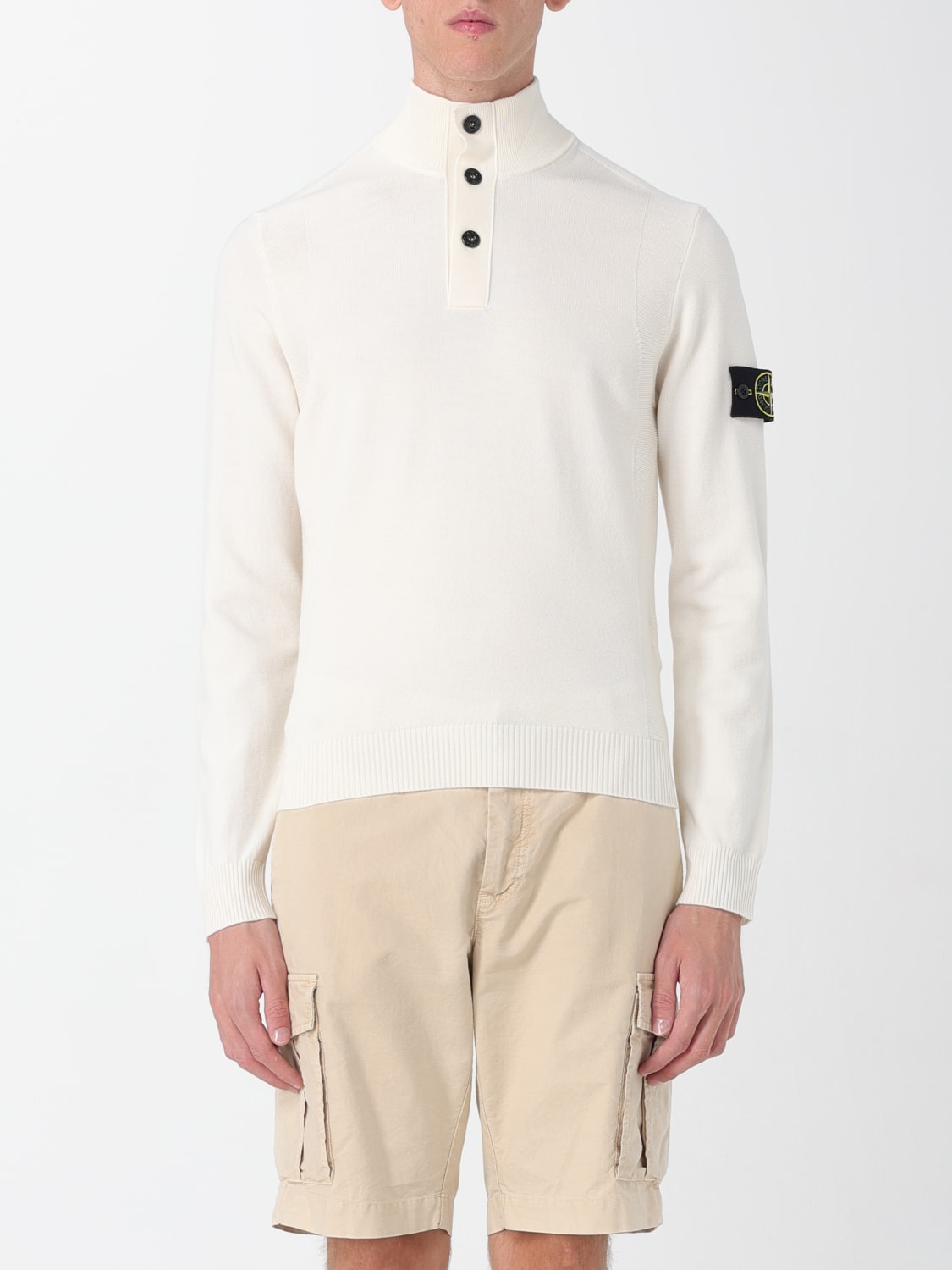STONE ISLAND SWEATER: Sweater men Stone Island, White - Img 1