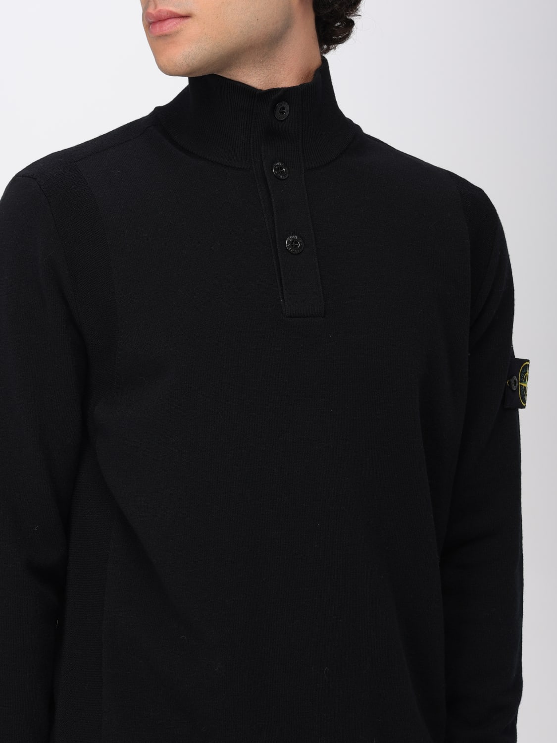 STONE ISLAND SWEATER: Sweater men Stone Island, Black - Img 5