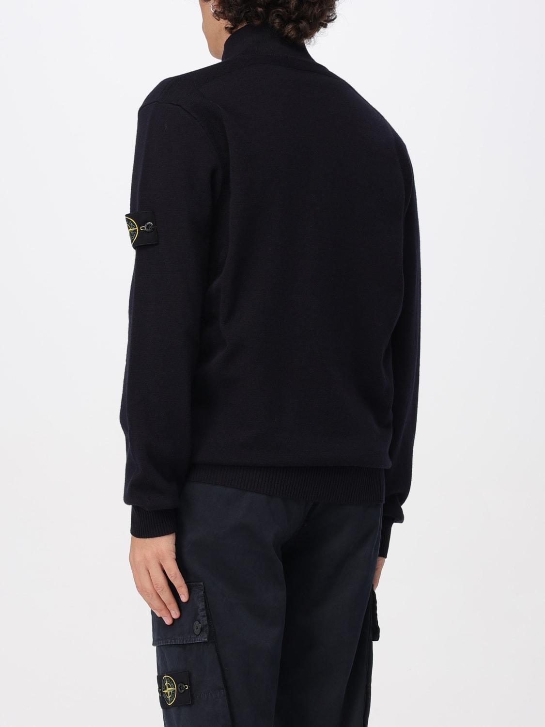 STONE ISLAND SWEATER: Sweater men Stone Island, Blue - Img 3