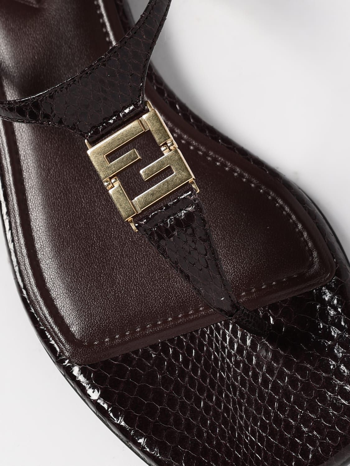 FENDI HEELED SANDAL: Sandals men Fendi, Violet - Img 4