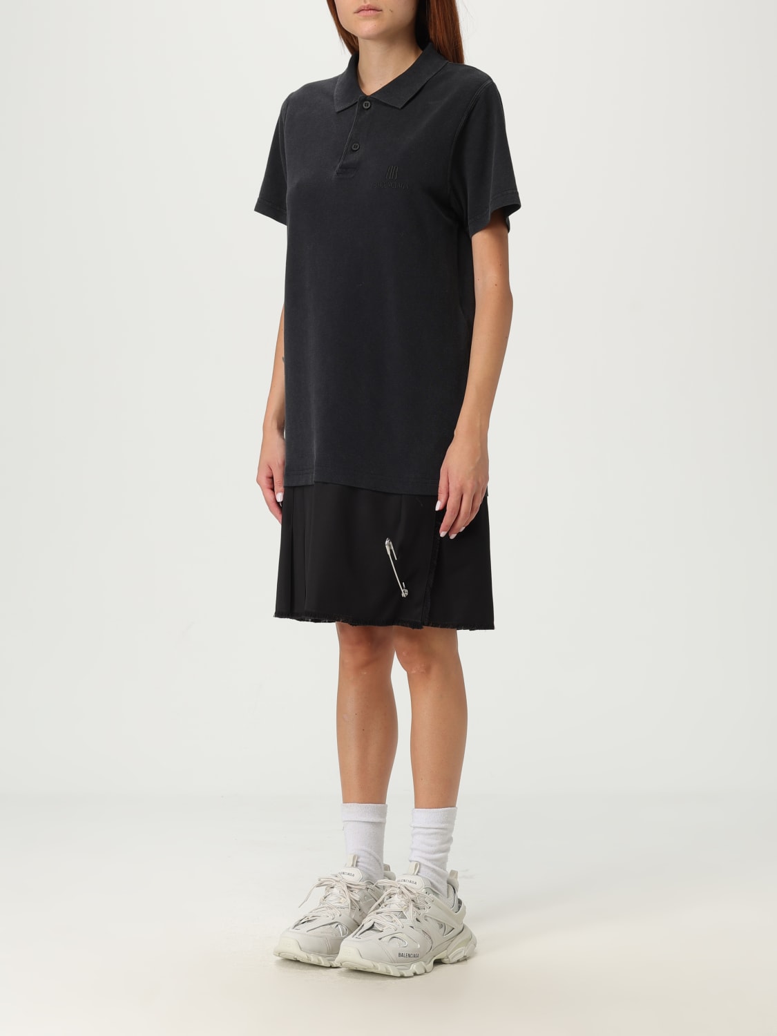 BALENCIAGA 连衣裙: 连衣裙 女士 Balenciaga, 黑色 - Img 3