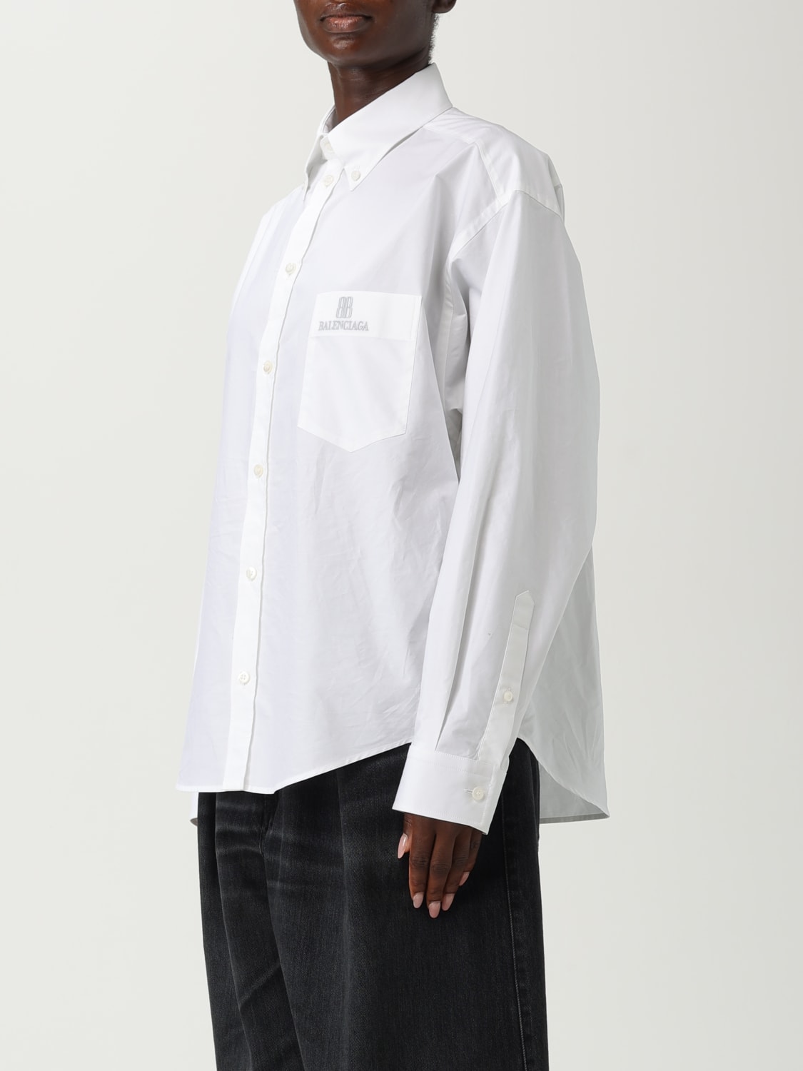 BALENCIAGA HEMDBLUSE: Hemdbluse damen Balenciaga, Weiß - Img 4