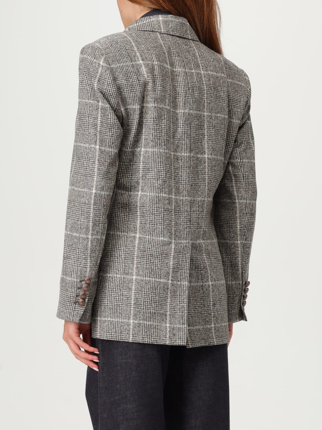 BRUNELLO CUCINELLI JACKET: Blazer woman Brunello Cucinelli, Brown - Img 3