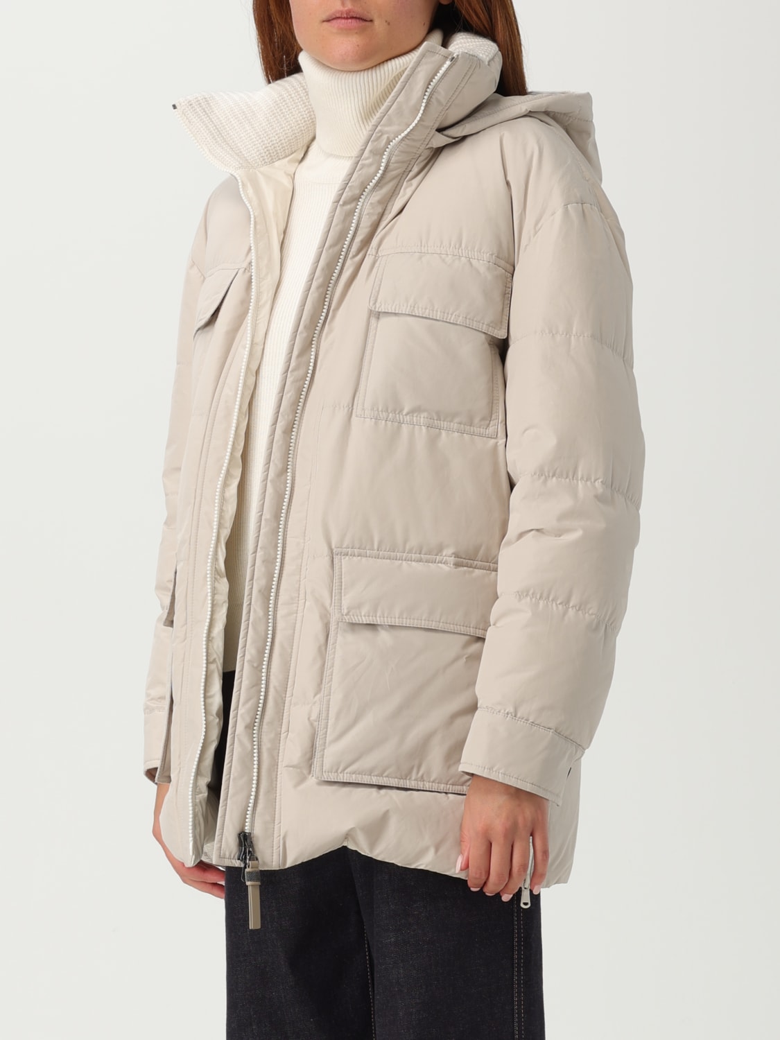 BRUNELLO CUCINELLI VESTE: Blazer femme Brunello Cucinelli, Gris - Img 4