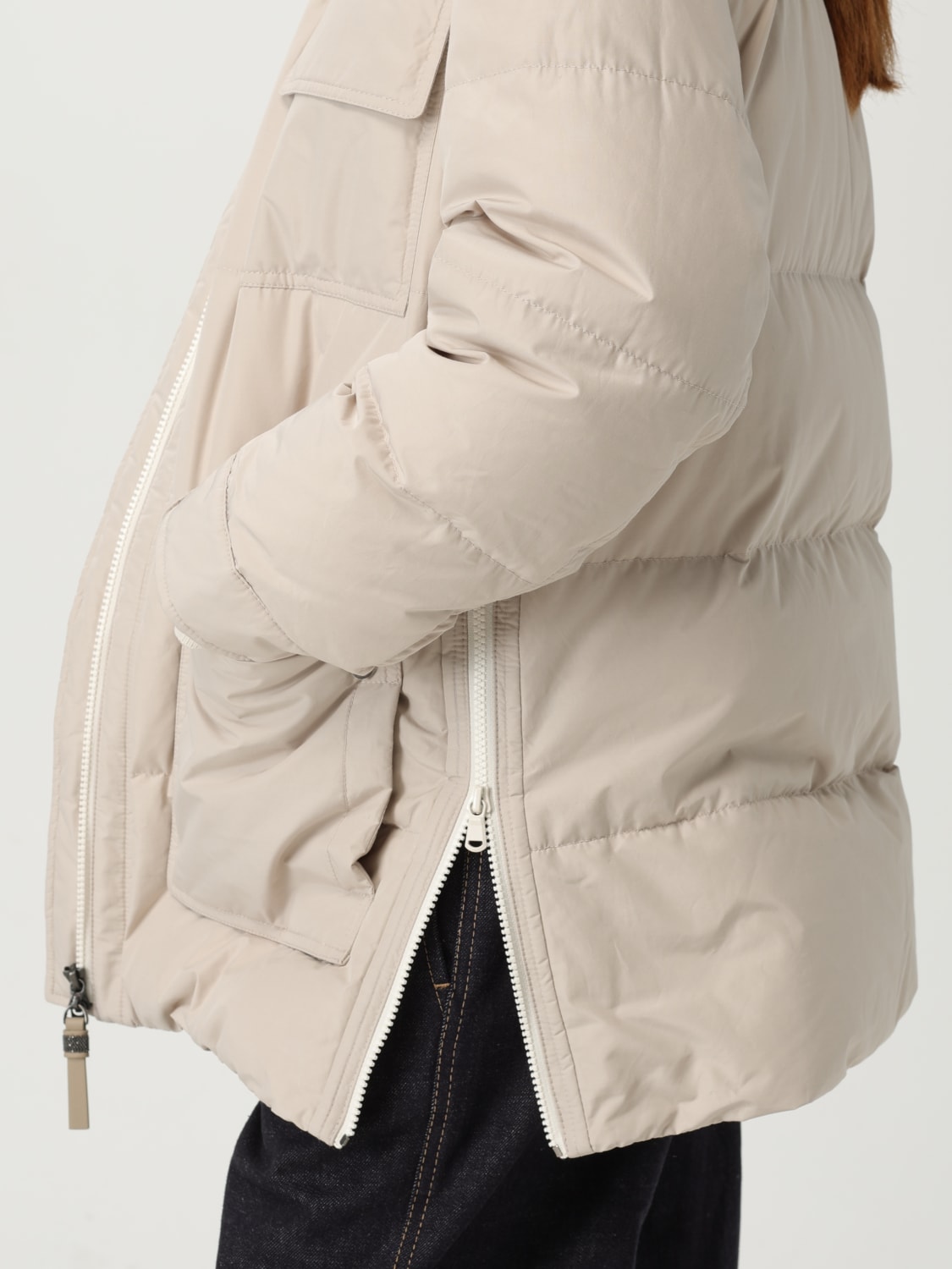 BRUNELLO CUCINELLI VESTE: Blazer femme Brunello Cucinelli, Gris - Img 5