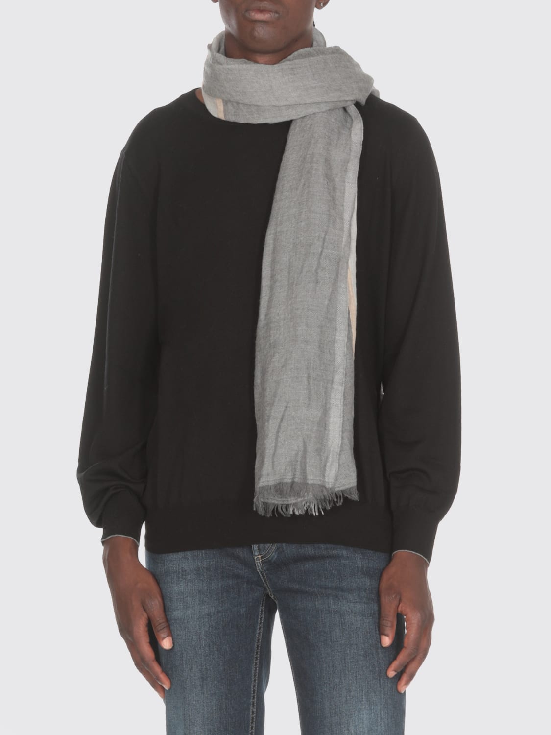 BRUNELLO CUCINELLI SCARF: Scarf men Brunello Cucinelli, Black - Img 2