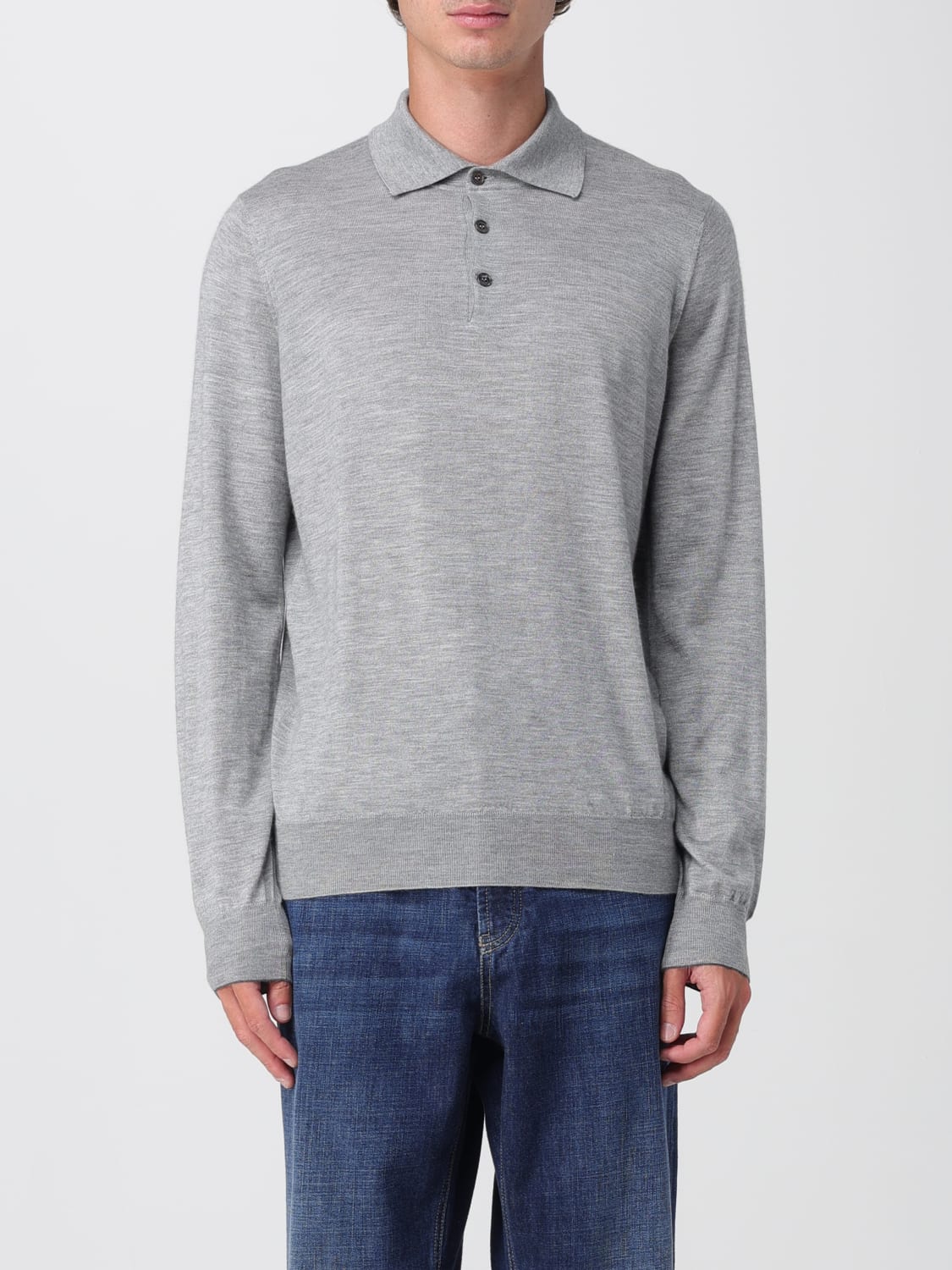 BRUNELLO CUCINELLI POLO: Polo herren Brunello Cucinelli, Grau - Img 1