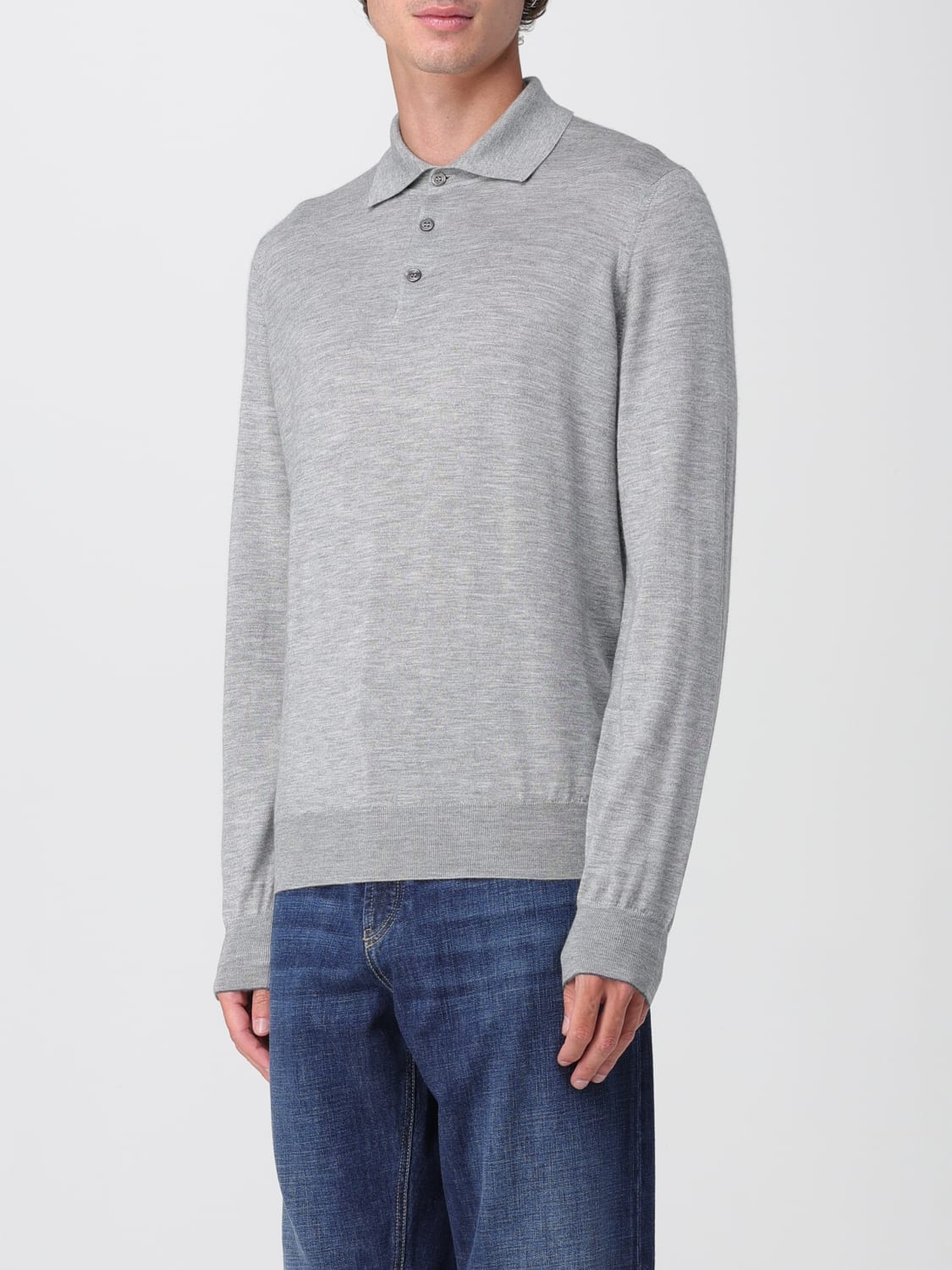 BRUNELLO CUCINELLI POLO: Polo herren Brunello Cucinelli, Grau - Img 4