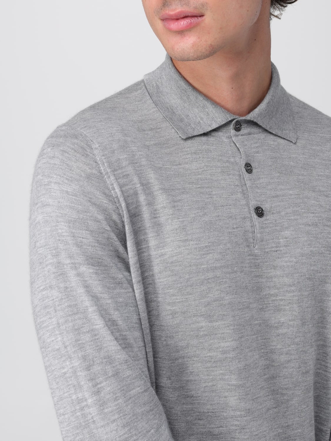 BRUNELLO CUCINELLI POLO: Polo herren Brunello Cucinelli, Grau - Img 5