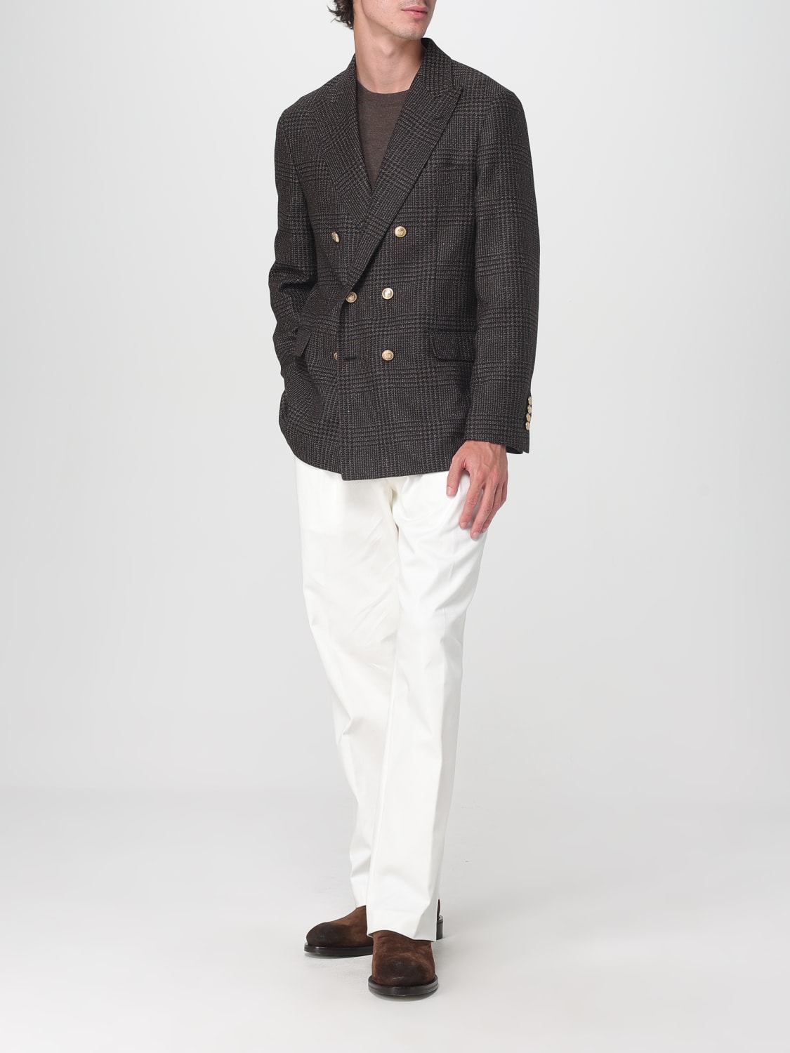 BRUNELLO CUCINELLI JACKE: Blazer herren Brunello Cucinelli, Braun - Img 2