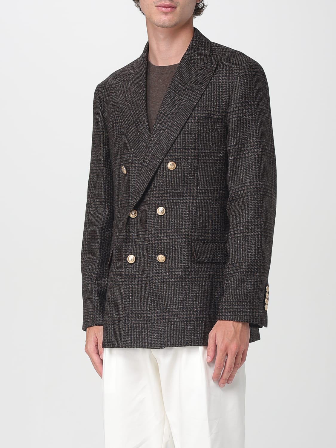 BRUNELLO CUCINELLI JACKE: Blazer herren Brunello Cucinelli, Braun - Img 4