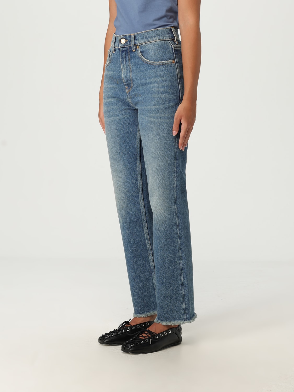 GOLDEN GOOSE JEANS: Jeans Golden Goose in denim di cotone , Blue - Img 4