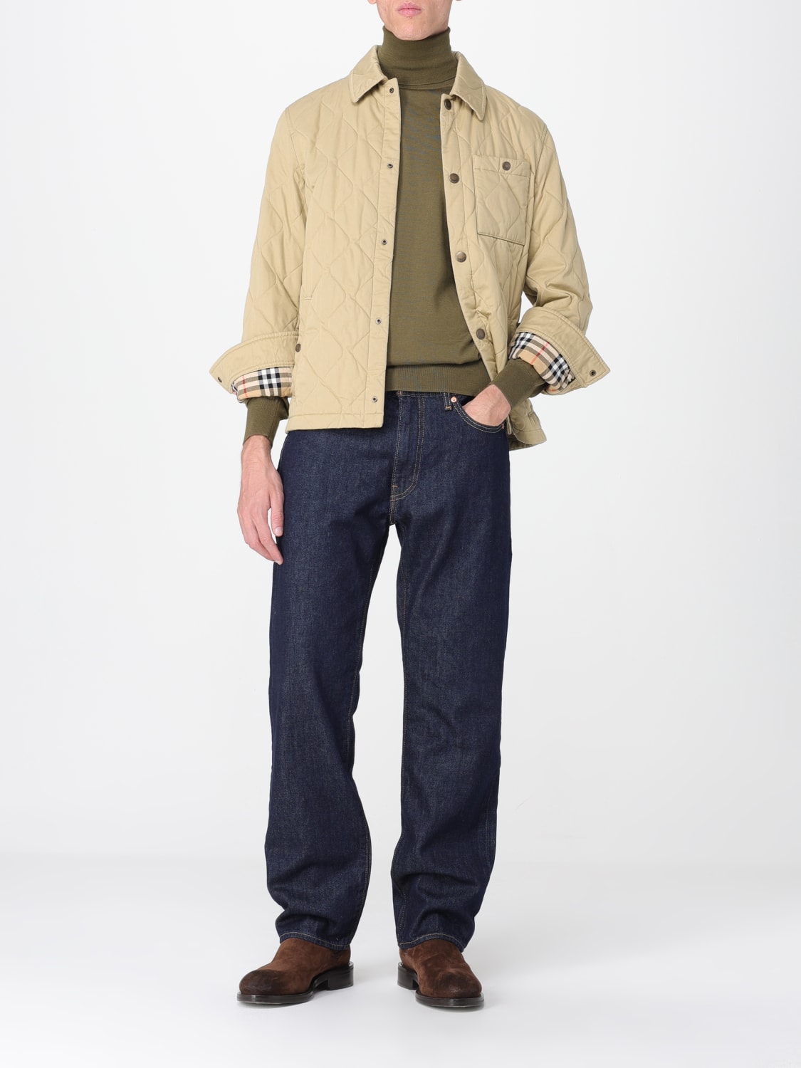 BURBERRY CHAQUETA: Abrigo hombre Burberry, Beige - Img 2