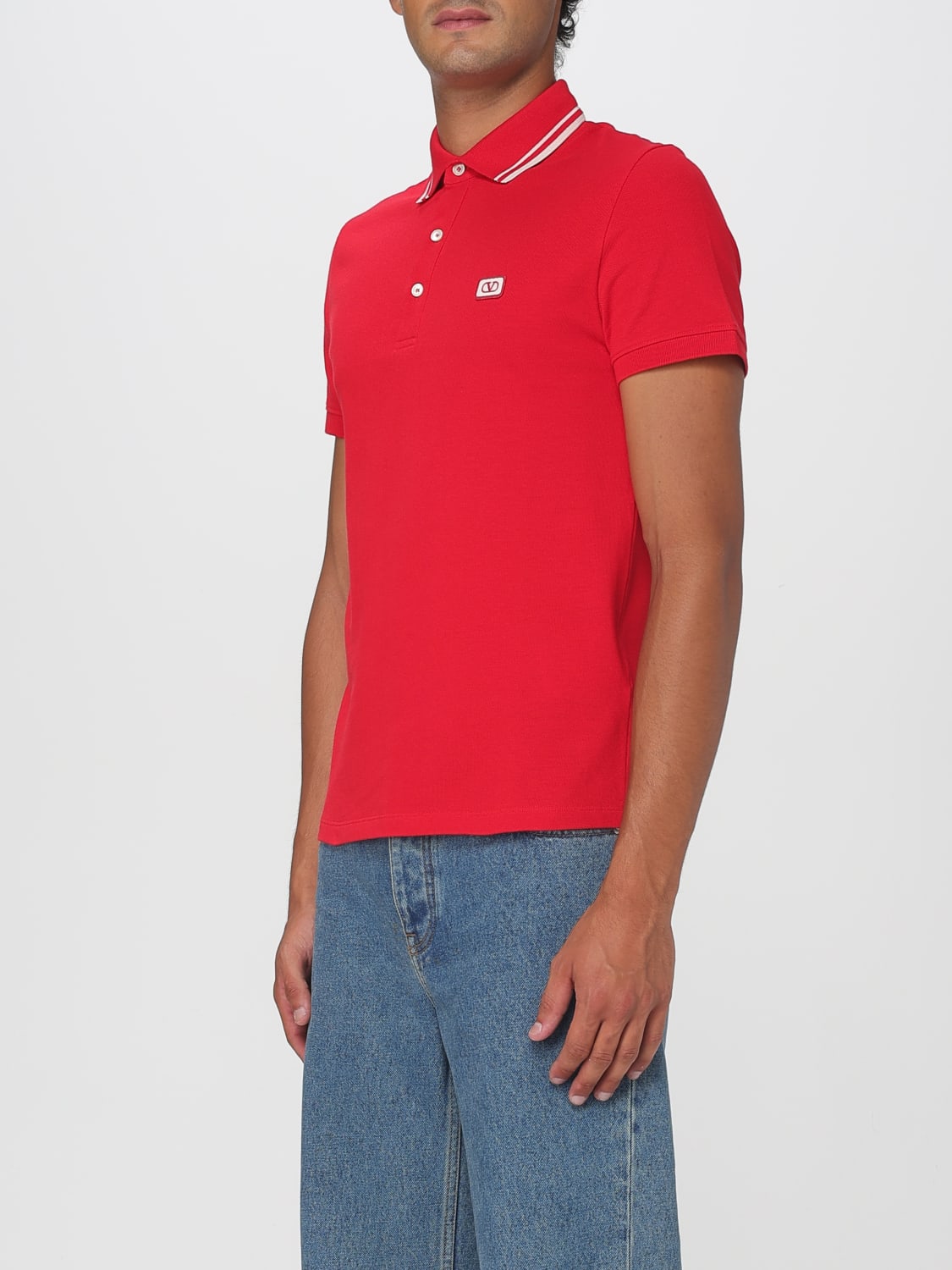 VALENTINO POLO: Polo Valentino in cotone , Rosso - Img 3