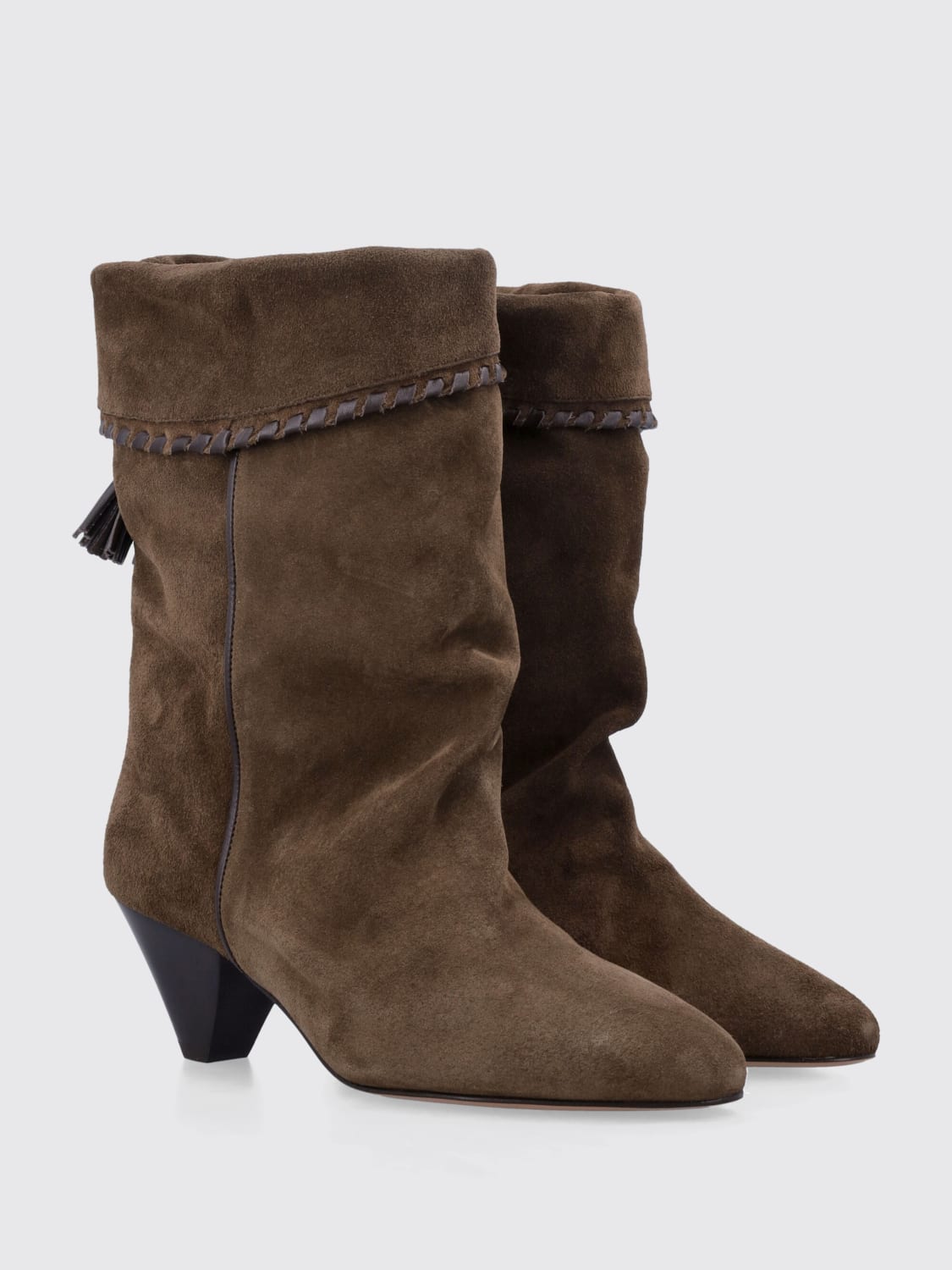 ISABEL MARANT BOOTS: Flat ankle boots woman Isabel Marant, Mud - Img 2