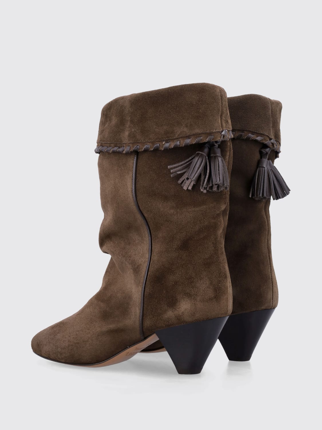 ISABEL MARANT BOOTS: Flat ankle boots woman Isabel Marant, Mud - Img 3