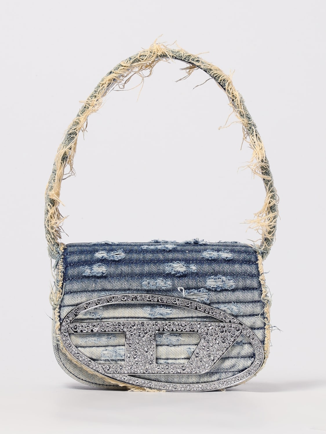 DIESEL MINI BAG: Shoulder bag woman Diesel, Gnawed Blue - Img 1