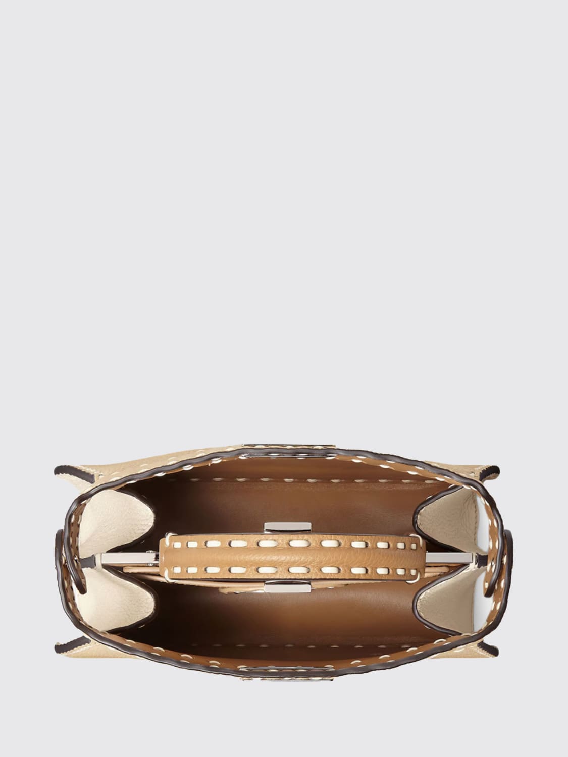 FENDI 手提包: 肩包 女士 Fendi, 裸色 - Img 3