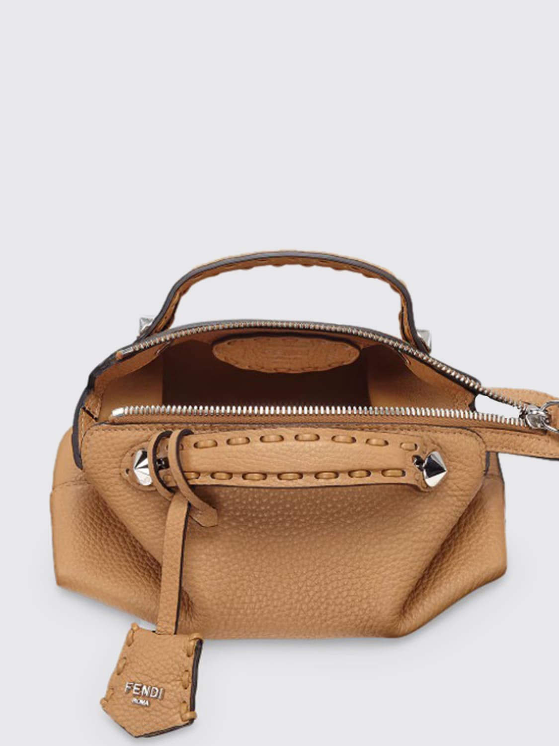 FENDI MINI BAG: Shoulder bag woman Fendi, Brown - Img 3